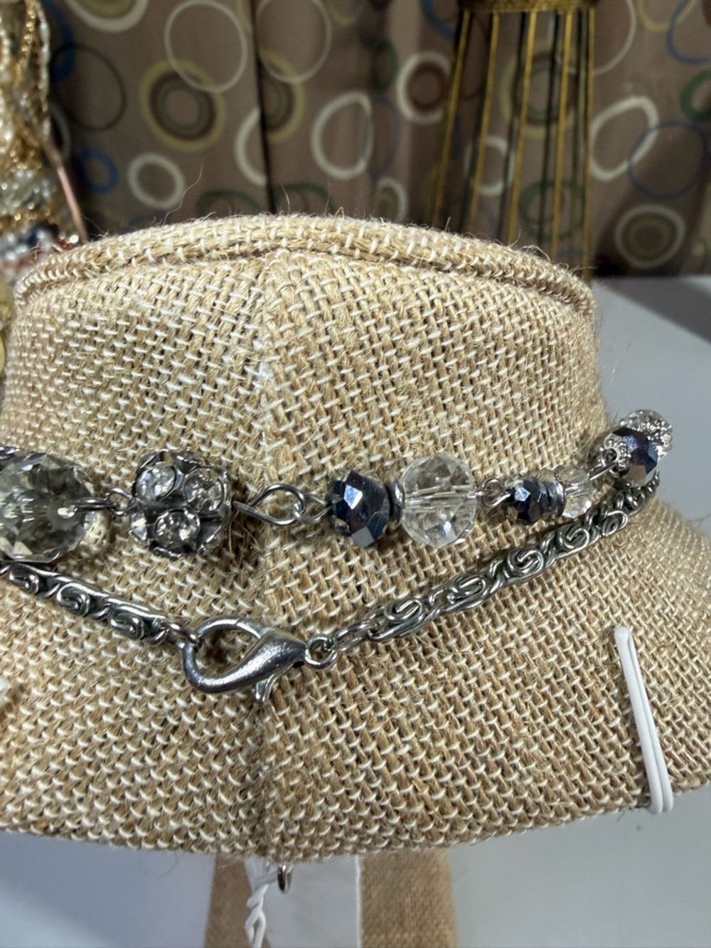 Vintage Y2K 20-inch Silver & Crystal Necklace V5 - Picture 3 of 4